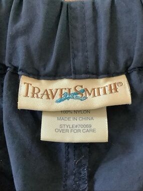TravelSmith Navy Lightweight Nylon capri pants